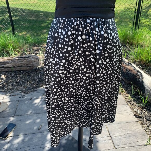 Vintage 90s Y2K Le Chateau Polka Dot Halter Dress - Picture 3 of 14